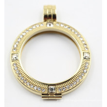 18k Gold Plated Stainless Steel Floating Locket